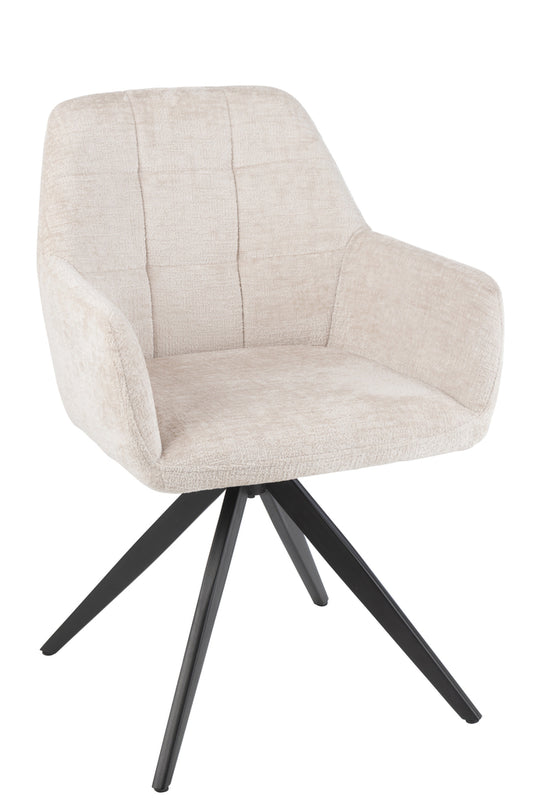 Stoel Louna IJzer/Acryl Ivoor