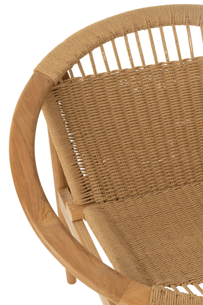 Stoel Rond Teakhout Naturel