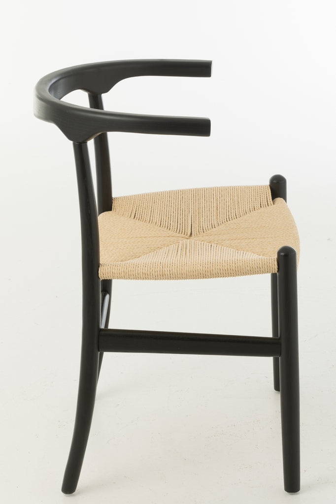 Stoel Toon Beukenhout/Touw Zwart