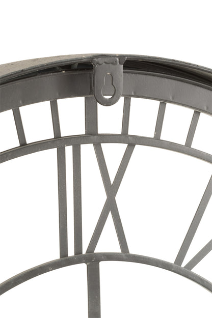 Klok Romeinse cijfers Metaal/Glas Grijs