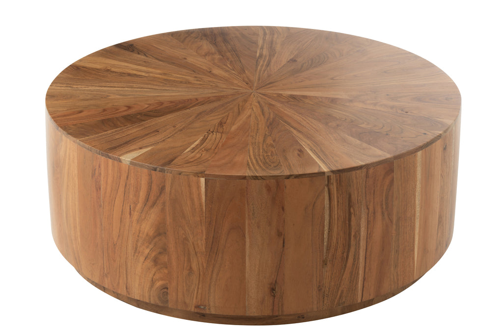 Koffietafel Rond Acacia Hout/Mdf Naturel