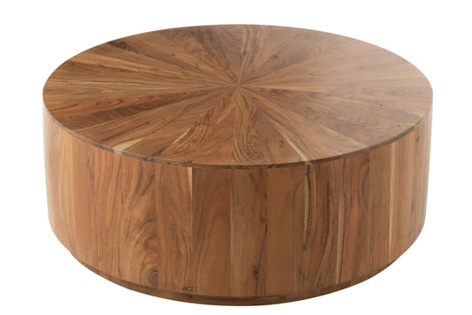 Koffietafel Rond Acacia Hout/Mdf Naturel