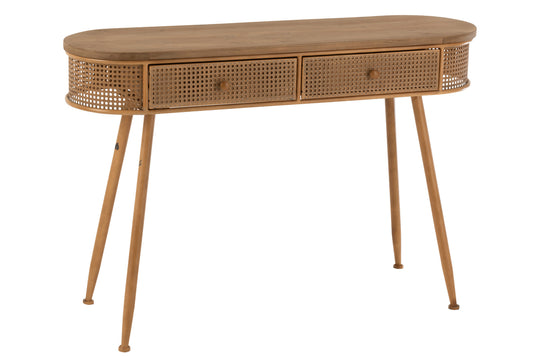 Console 2 Laden Metaal/Hout Bruin