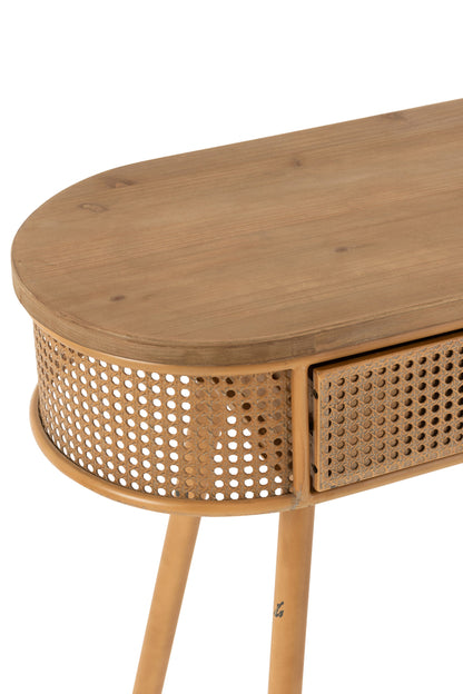 Console 2 Laden Metaal/Hout Bruin