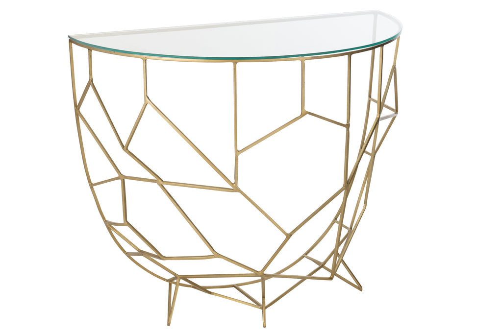 Console Moza Metaal/Glas Goud