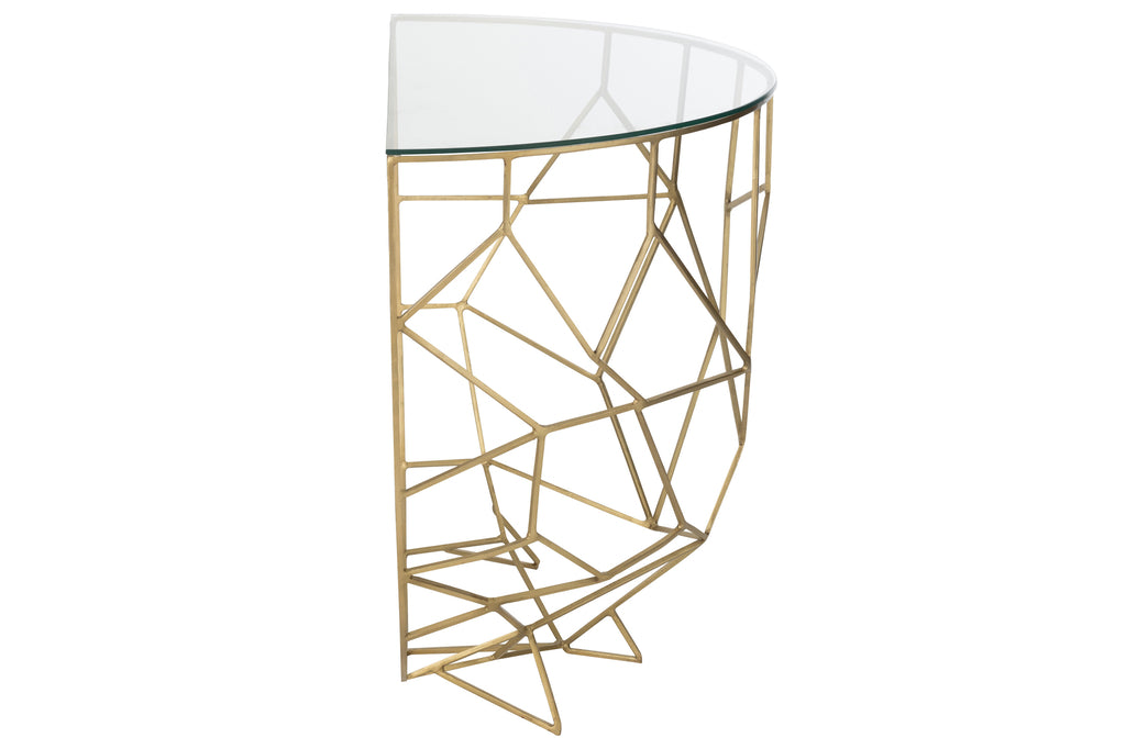 Console Moza Metaal/Glas Goud