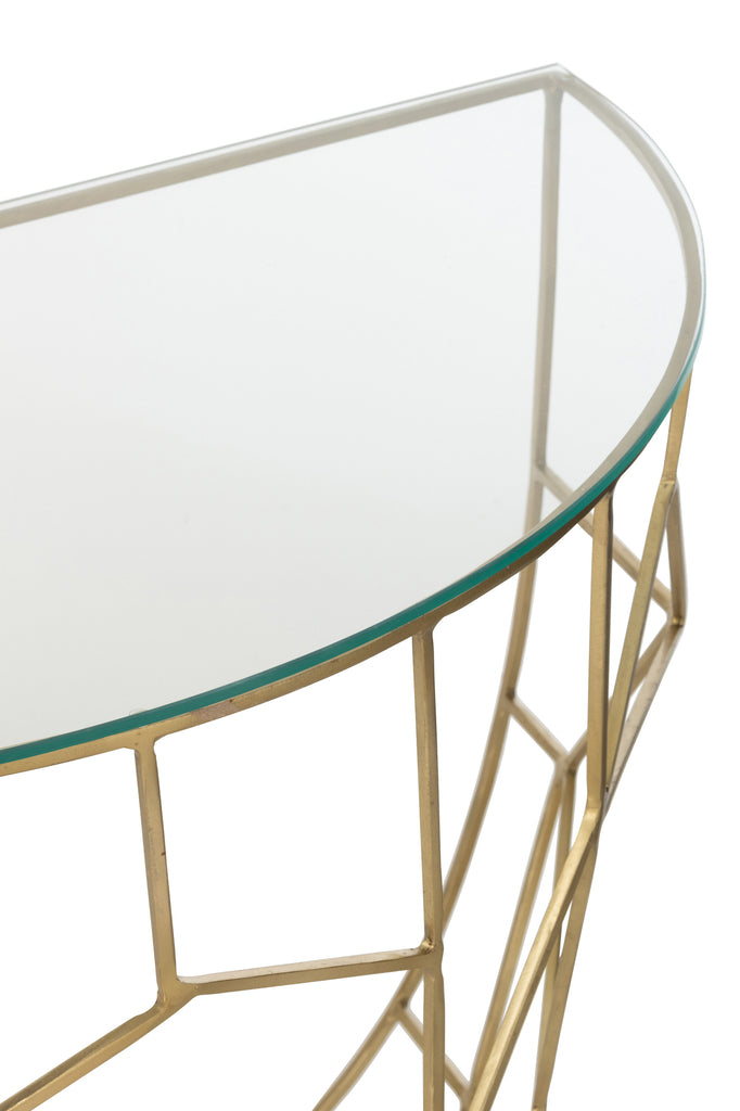 Console Moza Metaal/Glas Goud