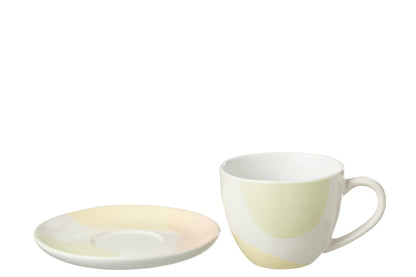 Kopje + Schotel Spot Porselein Mix