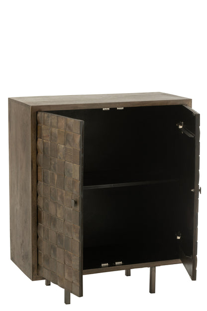 Kast Pino Metaal/Mangohout Bruin/Grijs