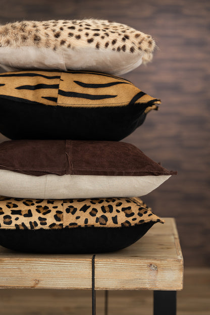 Kussen Animal Print Leer Mix Assortiment Van 2