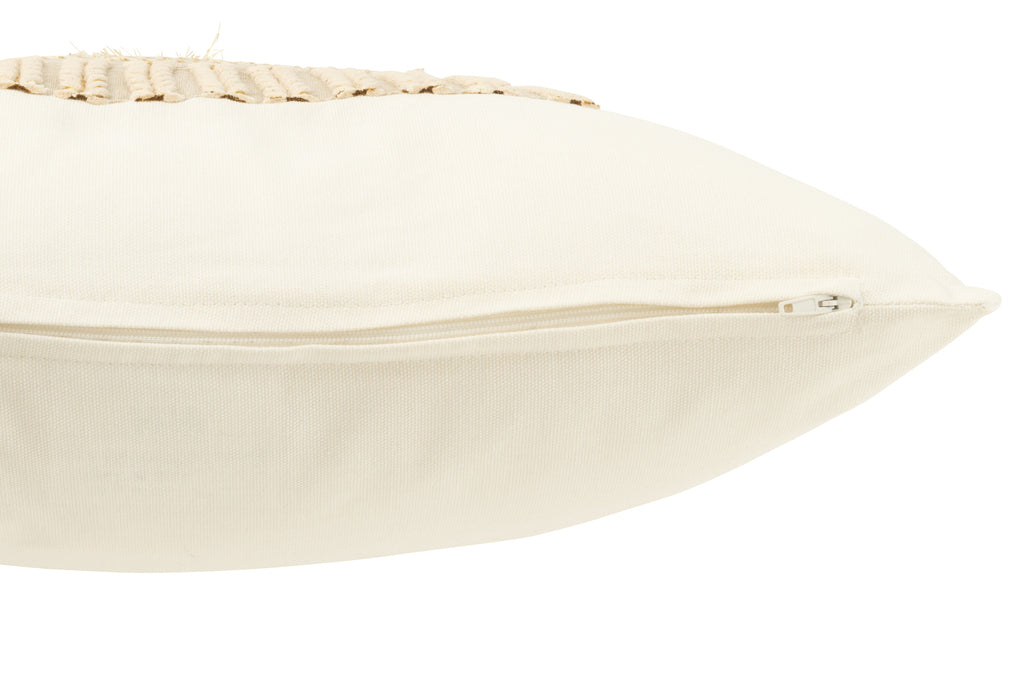 Kussen Beanie Let's Get Cozy Katoen Wit/Beige