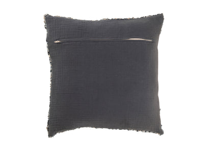 Kussen Tweed Acryl/Katoen Blauw/Wit