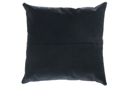 Kussen Zebra Leer/Canvas Zwart