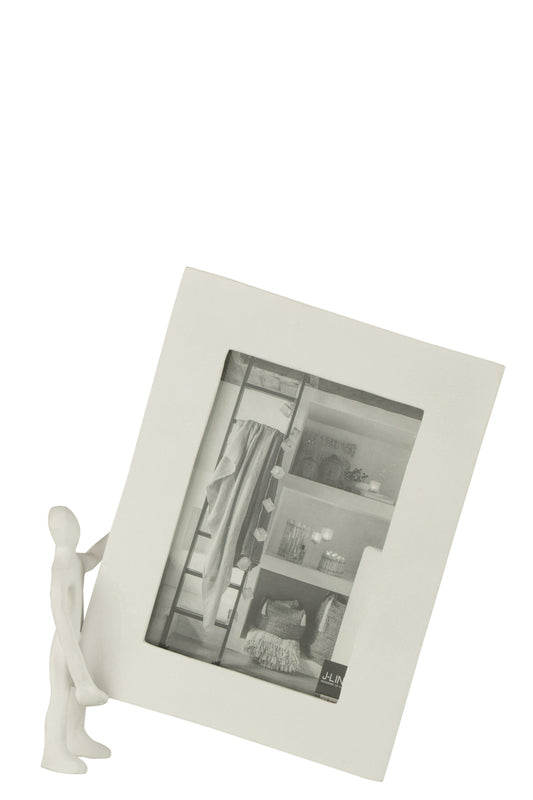 Figuur Met Fotolijst Aluminium Wit Groot