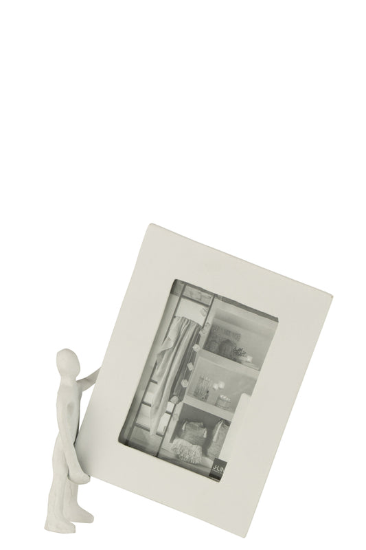 Figuur Met Fotolijst Aluminium Wit Klein