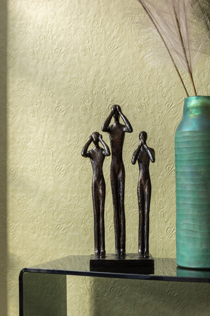 Figuren Zien/horen/spreken Poly Donkerbruin