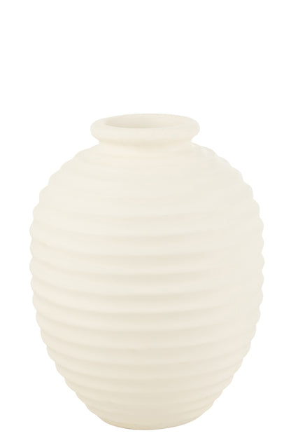 Bloempot Ovaal Terracotta Wit Groot