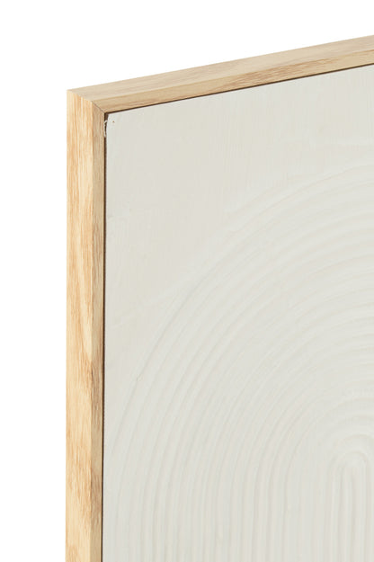 Frame Getextureerde Abstracte Vormen Hout Wit Assortiment Van 2