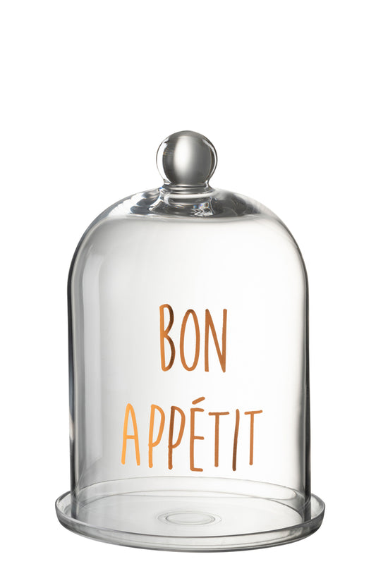 Glazen stolp Bon Appetit Rond Glas Transparant/Koper