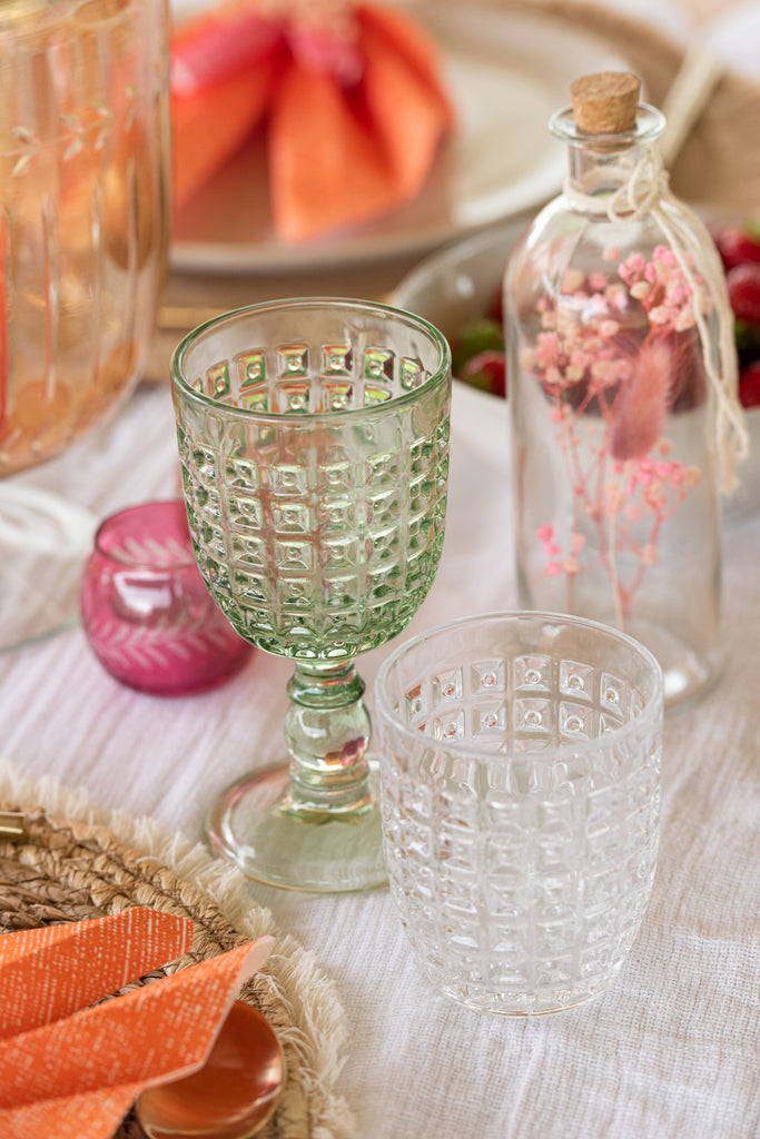 Glas reliëf ontwerp glas transparant