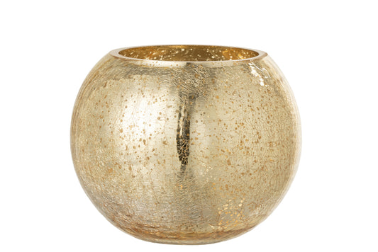 Orkaanlichtbal Craqueléglas Pareleffect Goud Groot