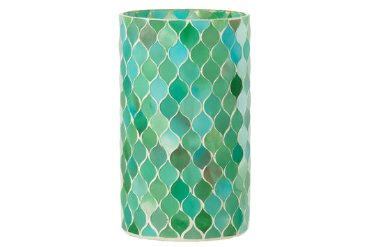 ORKAAN MOZAÏEK DIAMANT GLAS BLAUW/GROEN GROOT