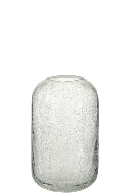 Orkaan Crackle Glas Transparant Klein