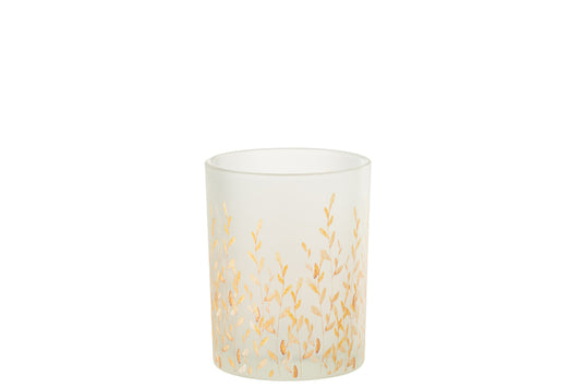 Orkaanhouder Sally Glas Oranje/Transparant Medium