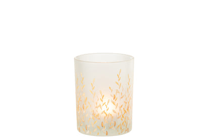 Orkaanhouder Sally Glas Oranje/Transparant Medium