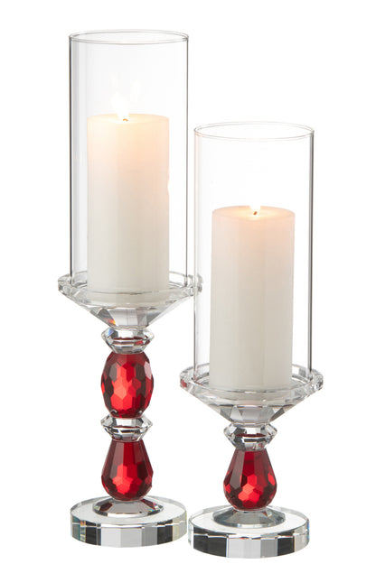 Hurricane Marie Crystal Rood/Transparant Groot