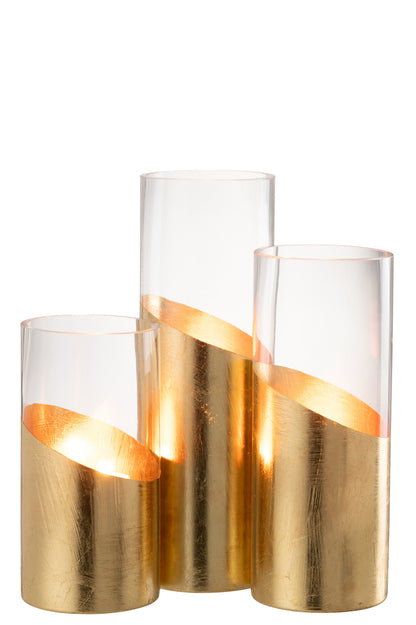 Hurricane Moa Glas Transparant/Goud Groot