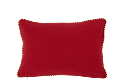 Kussen Bonheur Textiel Rood/Goud