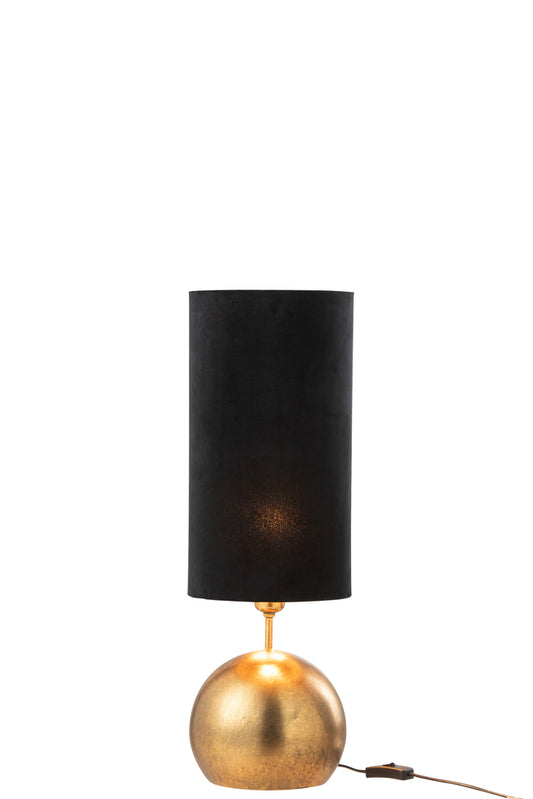Lamp Bol IJzer/Fluweel Goud/Zwart