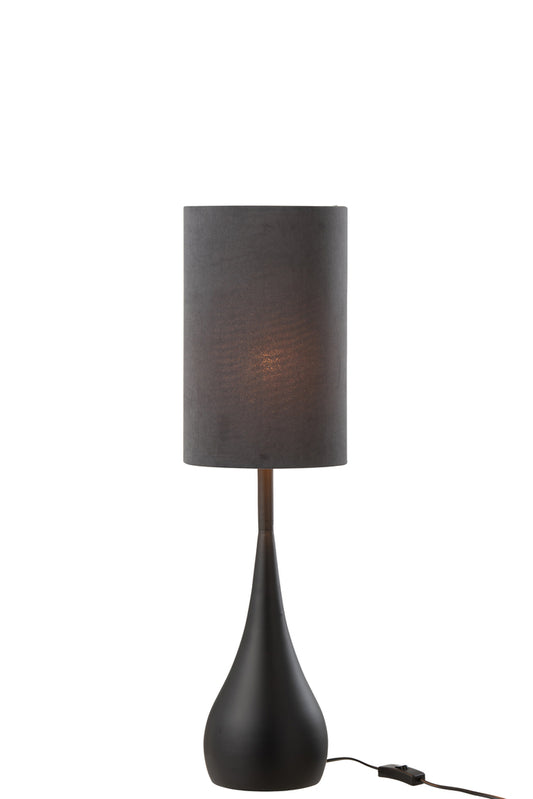 Lamp Drop Iron/Fluwelen Zwart/Grijs Klein