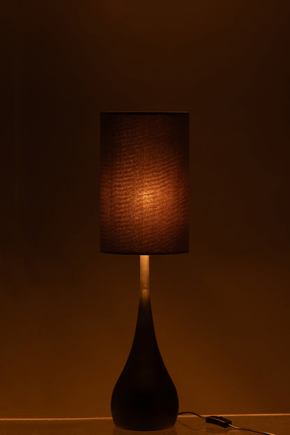 Lamp Drop Iron/Fluwelen Zwart/Grijs Klein
