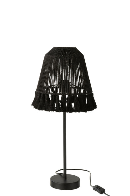 Lamp Mila Jute Zwart