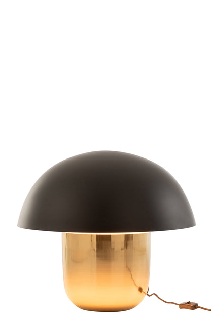 Lamp Paddenstoel IJzer Zwart/Goud Groot