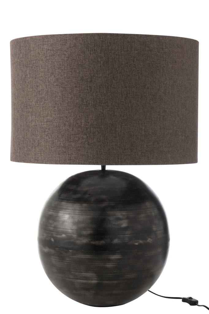 Lamp + Kap Kom Metaal Zwart Groot