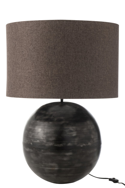 Lamp + Kap Kom Metaal Zwart Groot