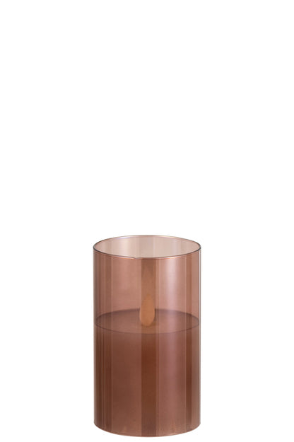 Ledlamp Shining Glass Bruin Klein