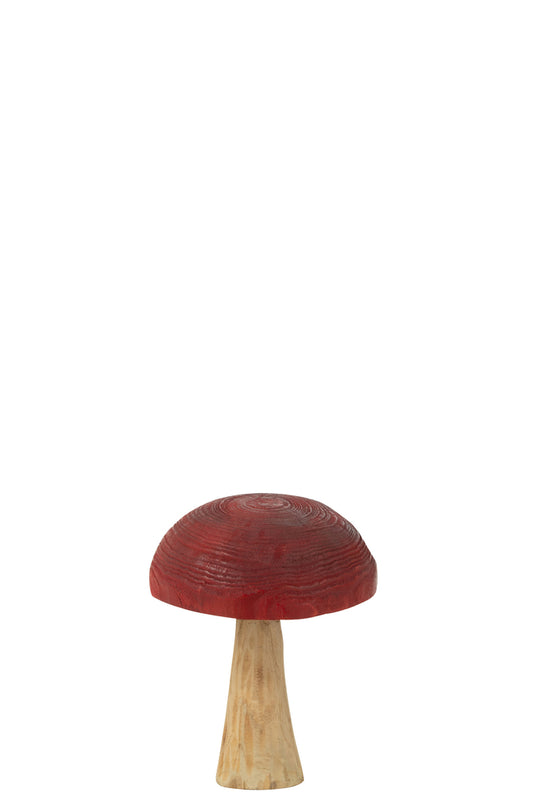 Paddenstoel Hout Rood/Natuurlijk Klein