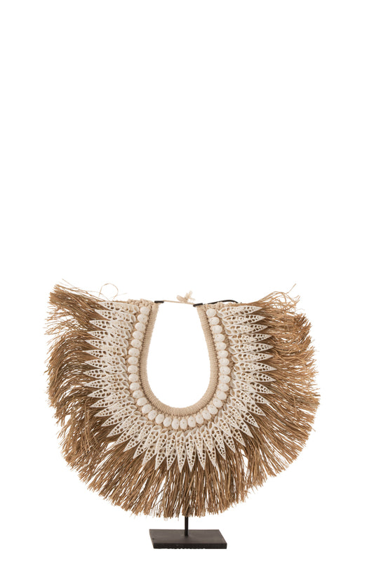 Ketting+Standaard Dora Schelpen/Zeegras Wit Klein