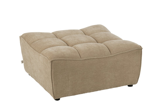 Ottoman Grid Populierenhout/Foam Donkerbeige