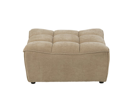 Ottoman Grid Populierenhout/Foam Donkerbeige