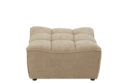 Ottoman Grid Populierenhout/Foam Donkerbeige