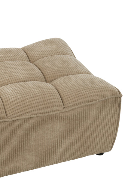 Ottoman Grid Populierenhout/Foam Donkerbeige