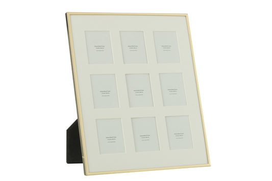 Fotolijst Passe-Partout Fne Rand 9 Stuks 5X6,5 Metaal Goud