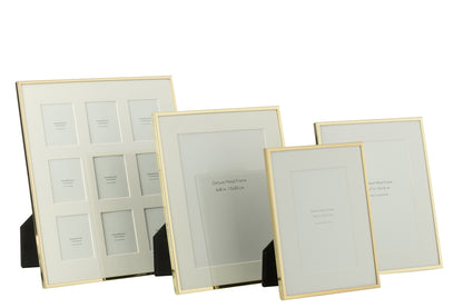 Fotolijst Passe-Partout Fne Rand 9 Stuks 5X6,5 Metaal Goud