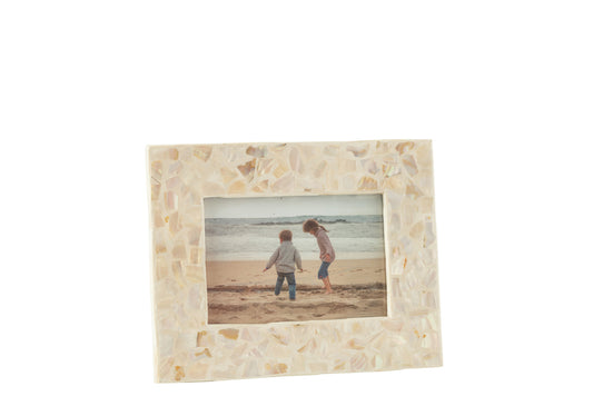 Fotolijst Nuye Schelpen/Mdf Ivoor 10X15cm