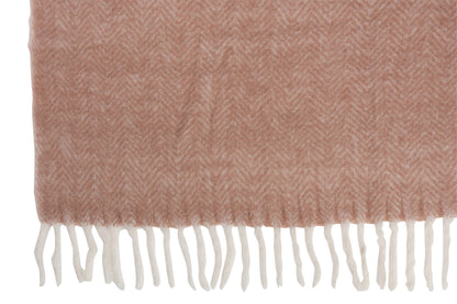 Plaid Alpha Acryl/Wol Roze/Wit